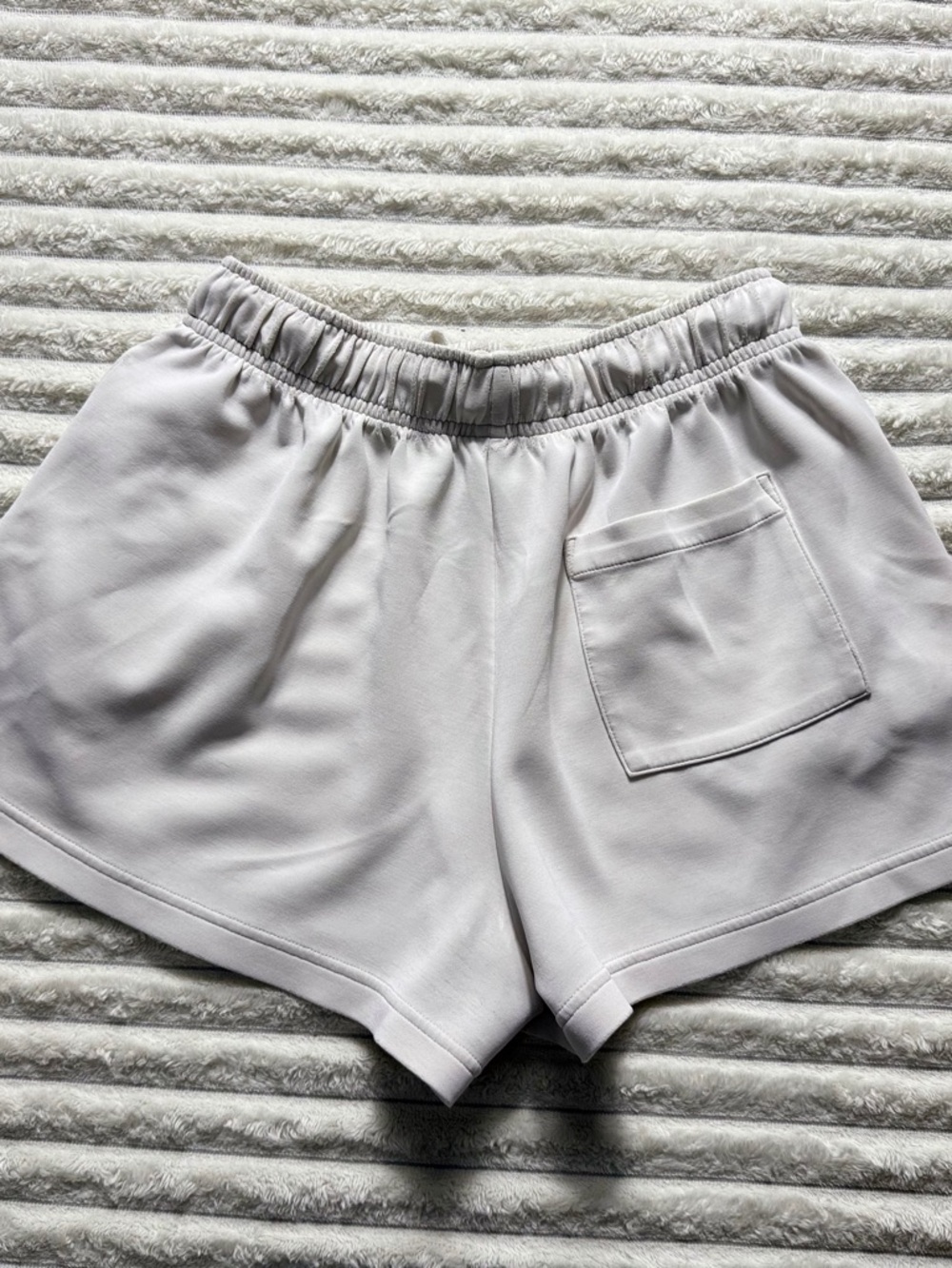 Oysho Women’s Sweat Shorts White Modal Polyester Drawstring Relaxed Size M View 6
